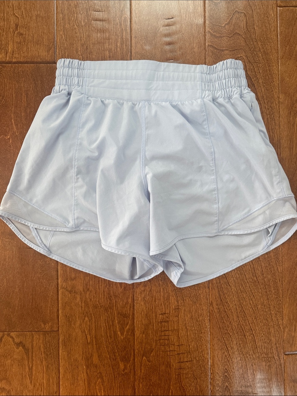 lululemon athletica pale blue women's athletic shorts